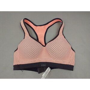 VSX Victorias Secret Sport Bra Size 32 B Pink‎ Orange Gray Mesh Underwire Cups